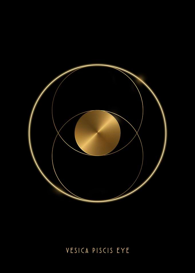 Gold Vesica Piscis Eye