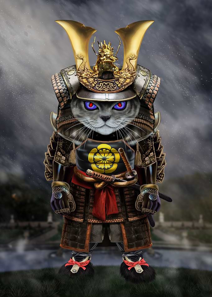 Samurai Evil Cat
