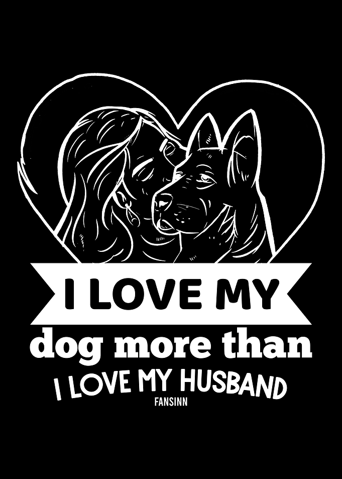 Heart love dog Woman Mothe
