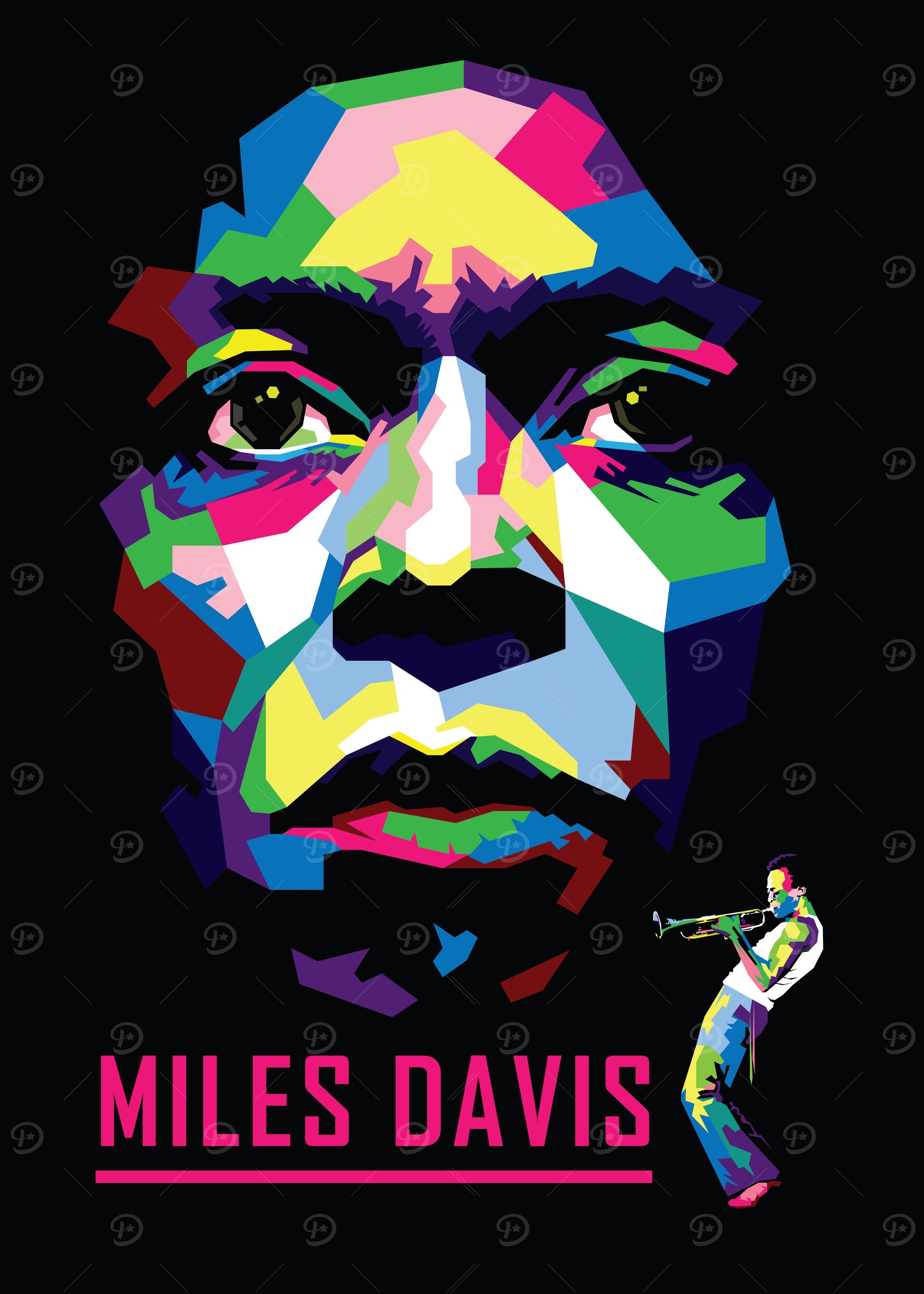 Miles Davis WPAP Pop Art