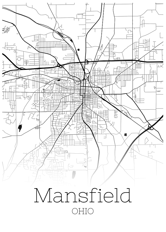 Mansfield Ohio city map