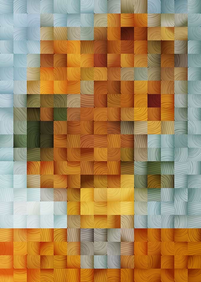 The Sun Flower Wood Mosaic