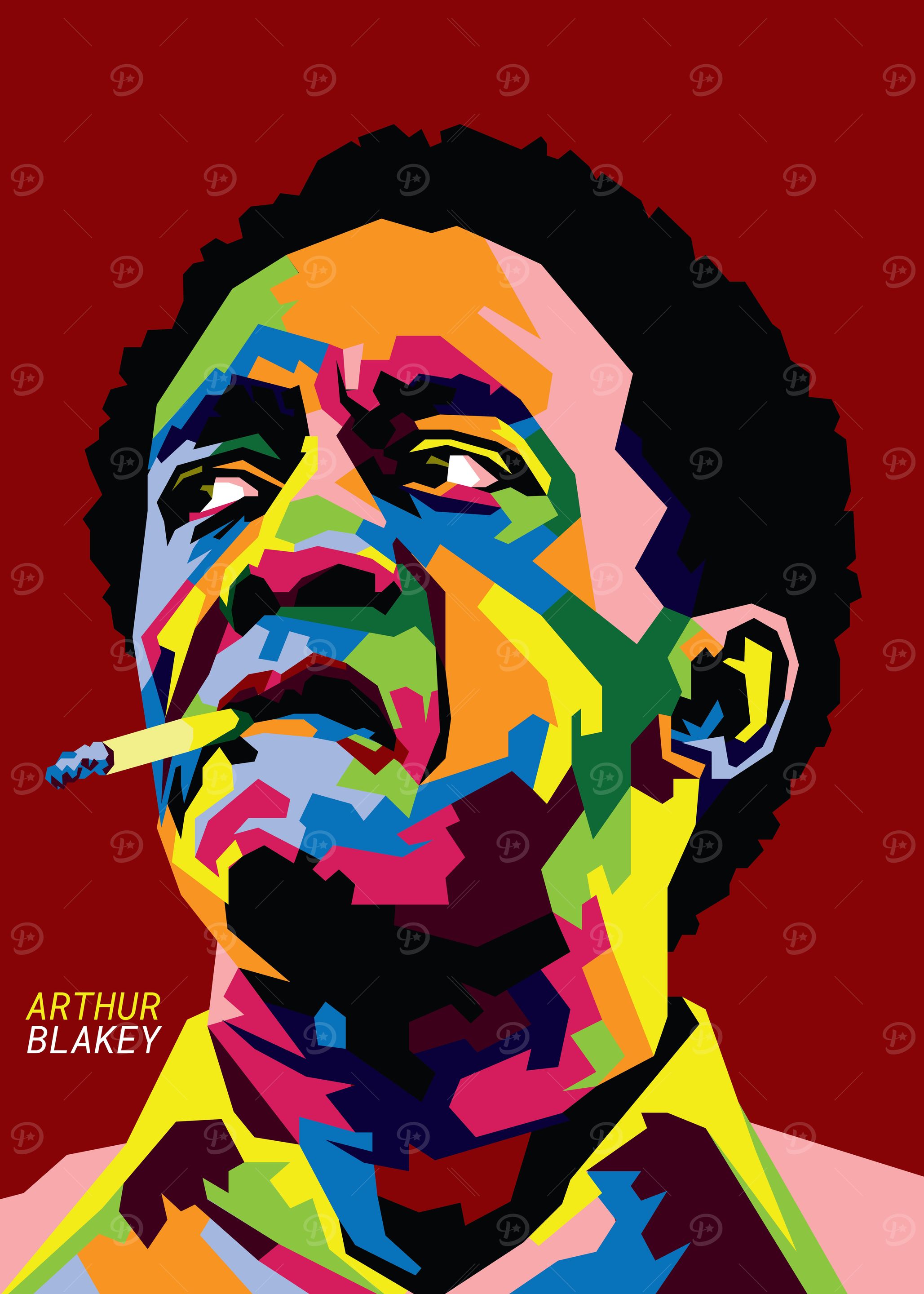 Arthur Blakey WPAP Pop Art