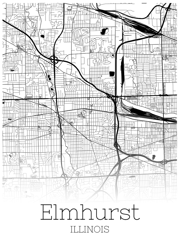 Elmhurst Illinois city map