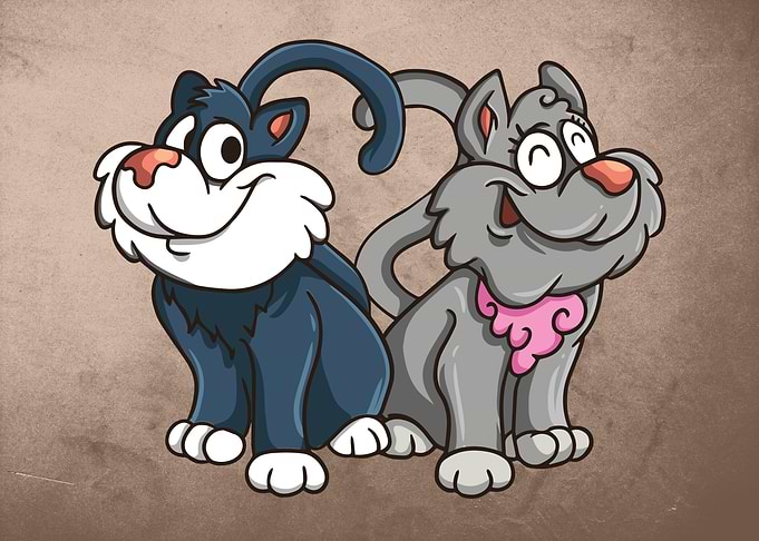Two cute cats