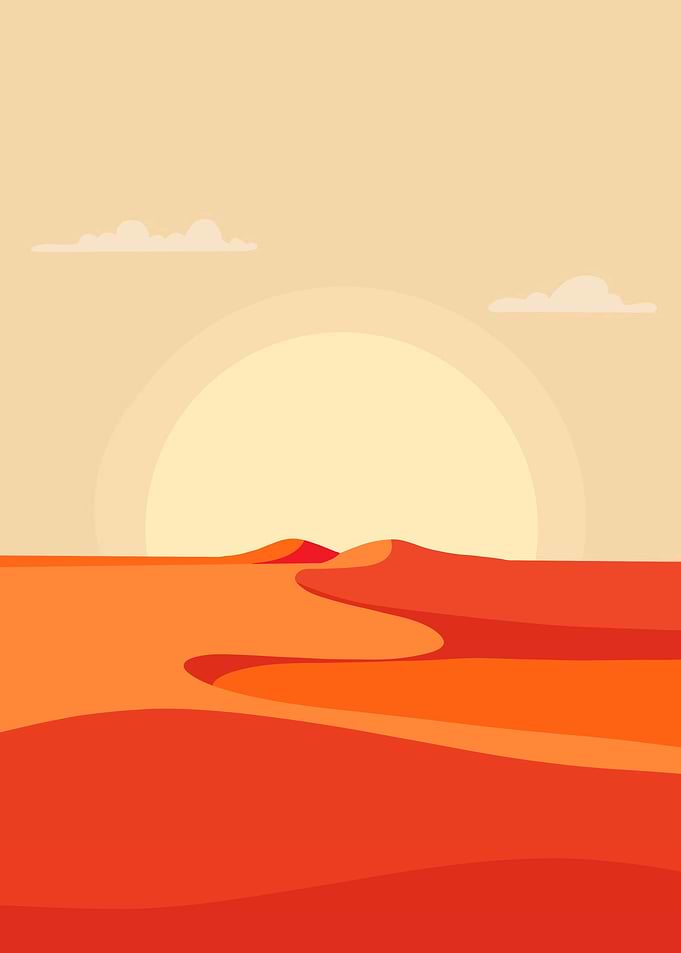 Desert minimalist landscap