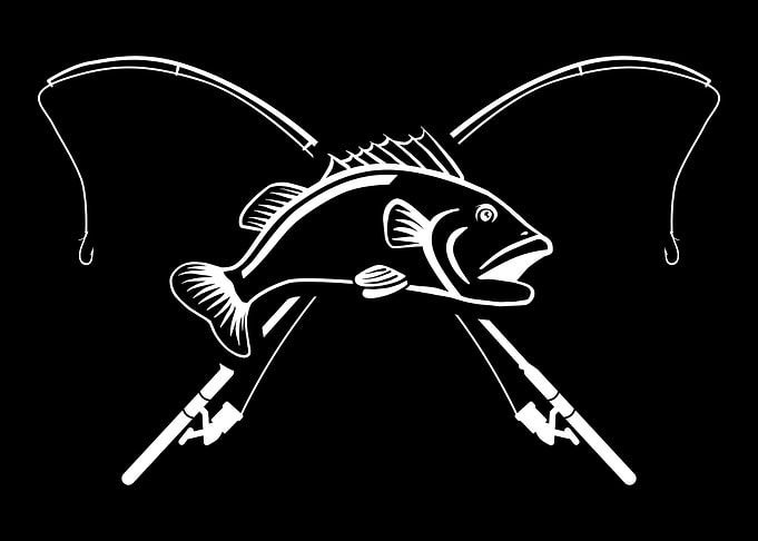 Crossed fishing rods