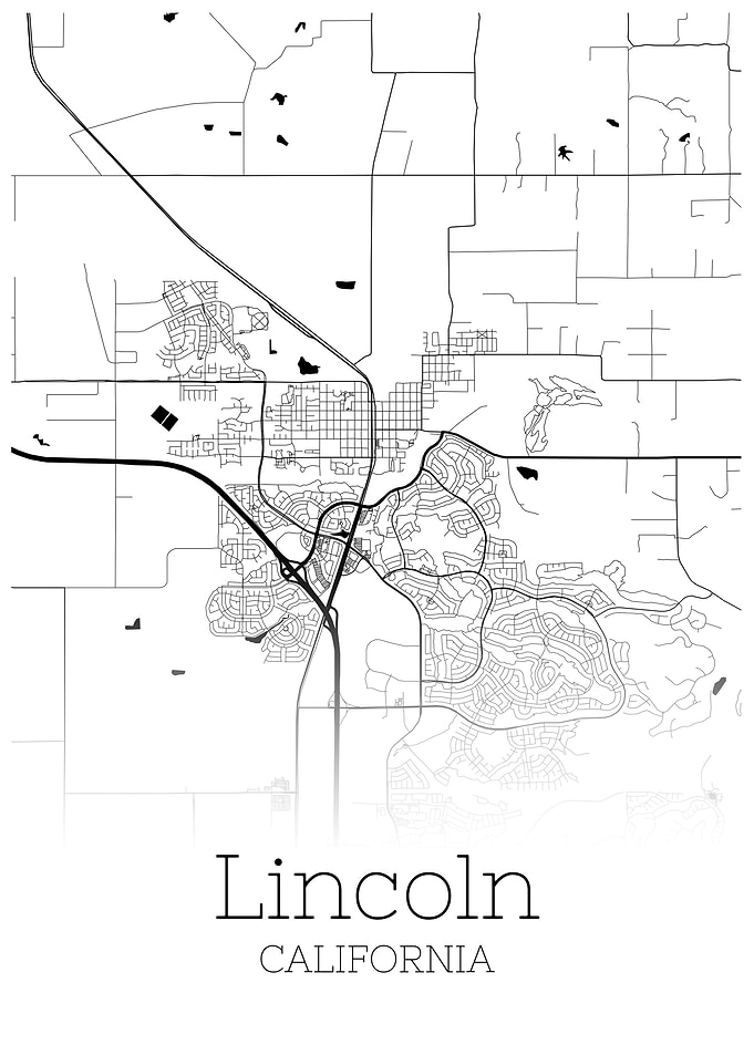 Lincoln California map