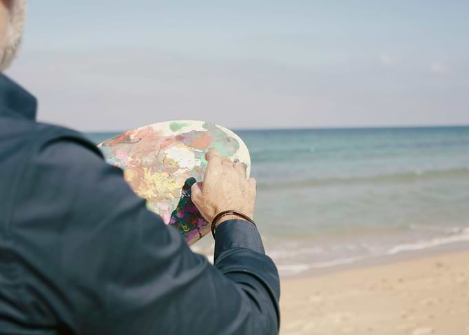 Palette paint sea colors f