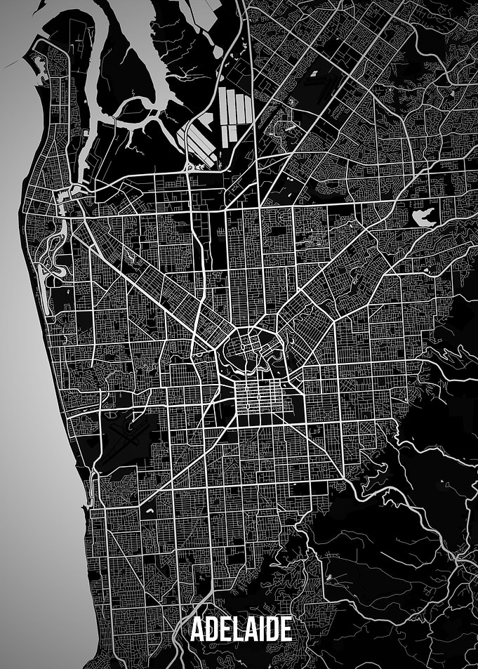 Adelaide dark map