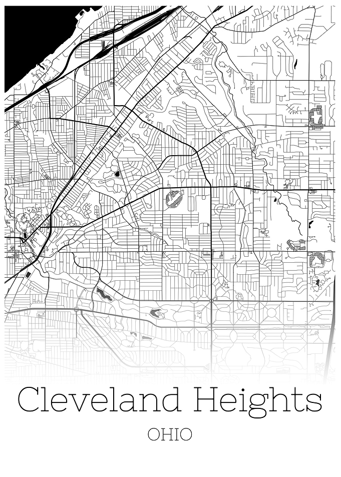 Cleveland Heighta Ohio map