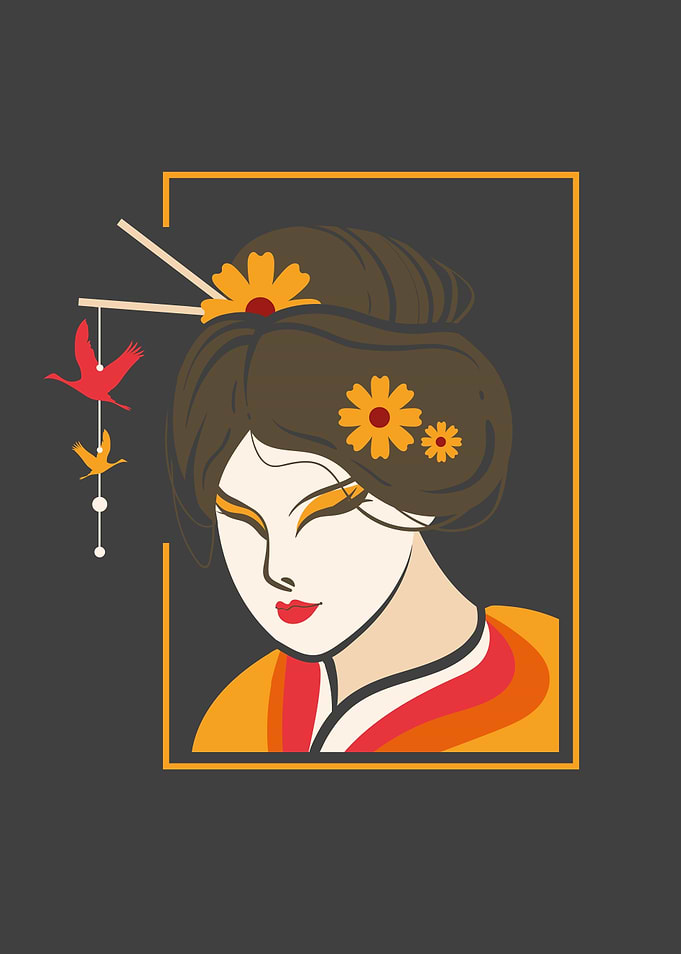 Cranes Japanese Geisha