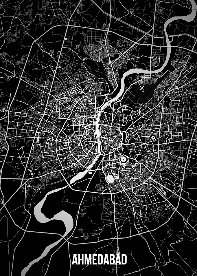 Ahmedabad dark map