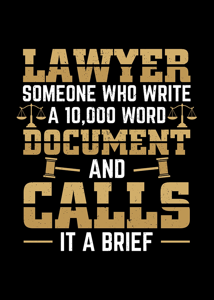 Lawyer Brief Saying Gift