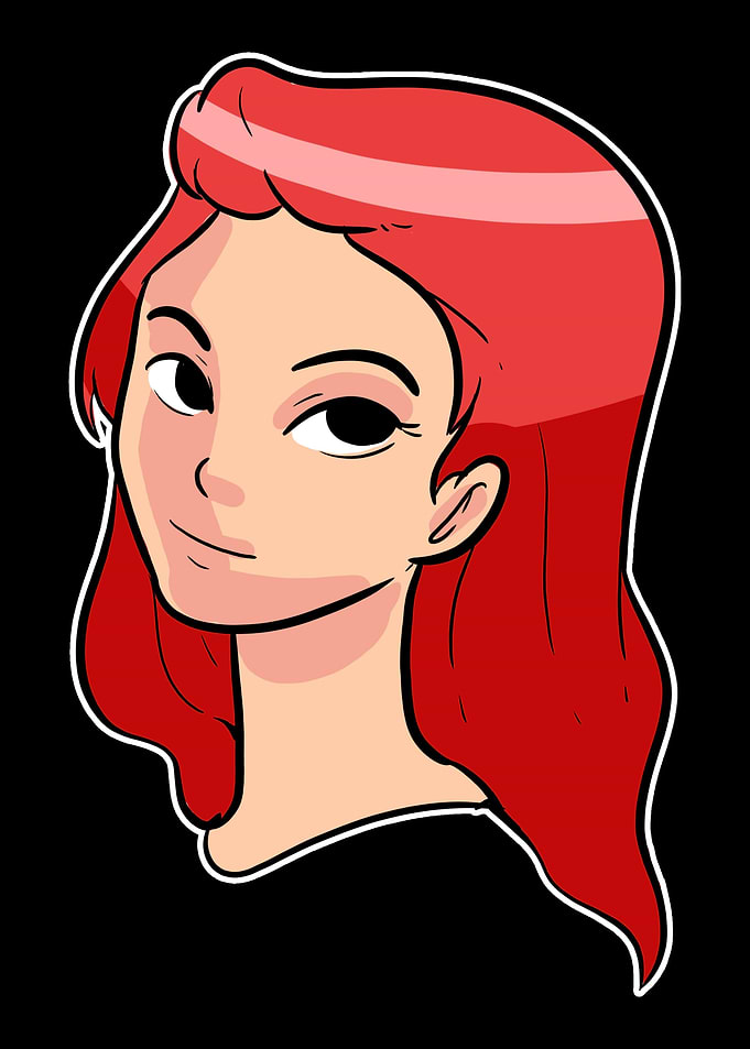 Drawn Redhead Confident an