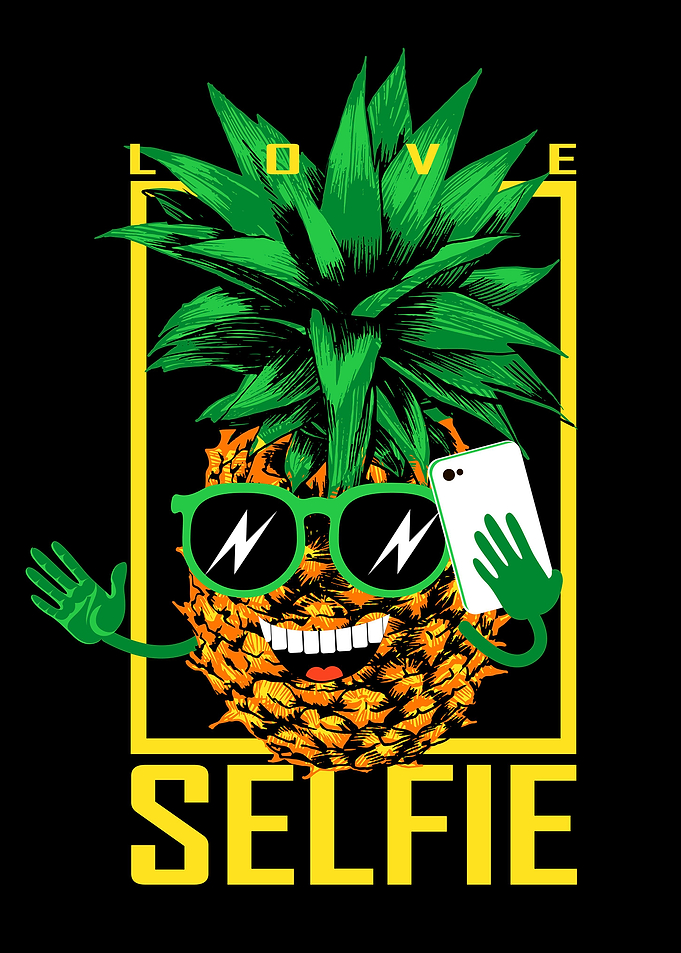 Pineapple making selfie