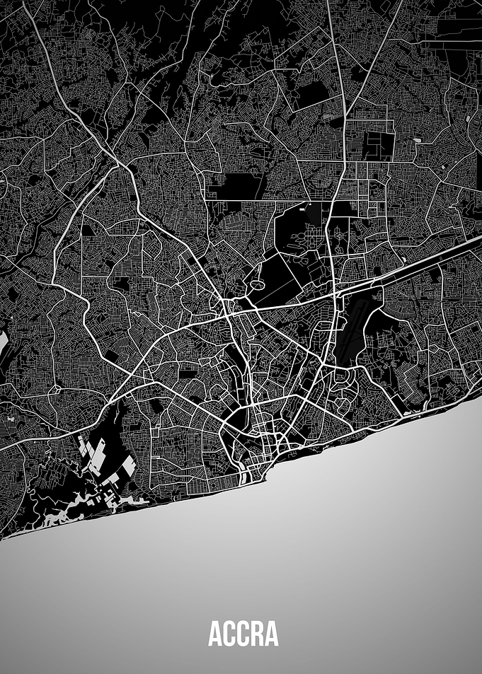 Accra dark map