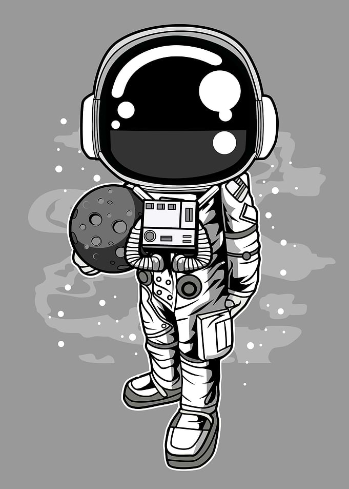 Astronaut Holding the Moon