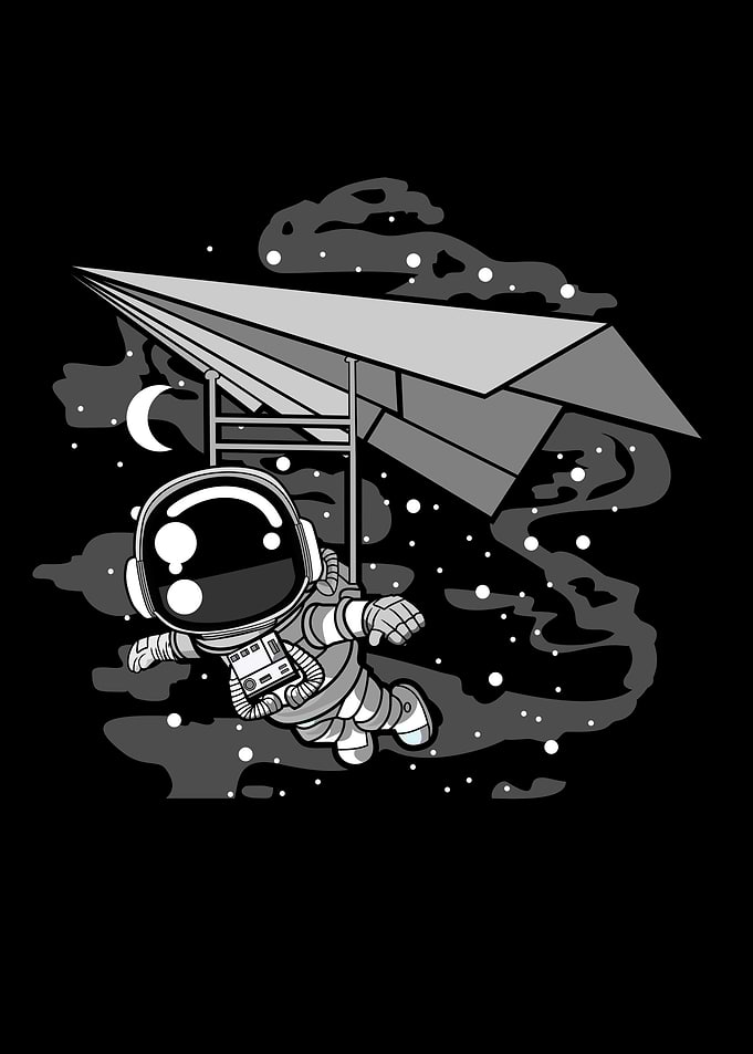 Astronaut Paragliding