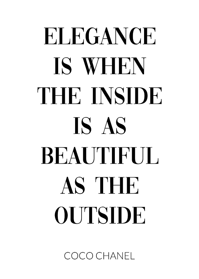Coco Chanel Quote Elegance