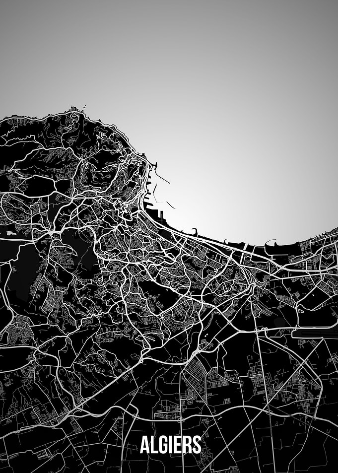 Algiers dark map
