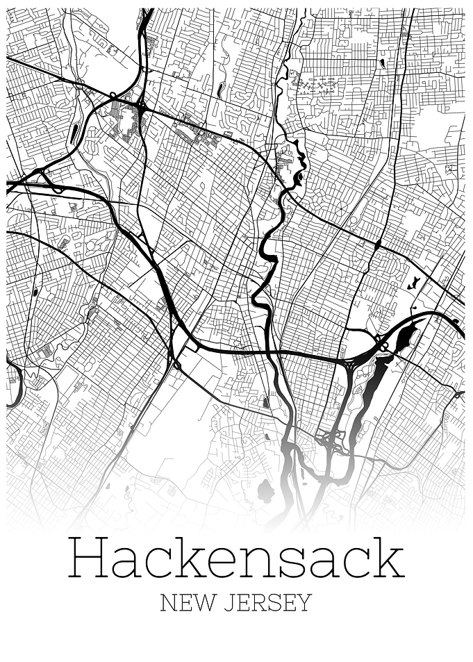 Hackensack New Jersey map