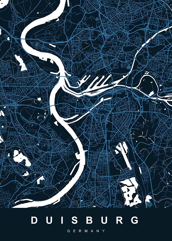 DUISBURG City Map Germany