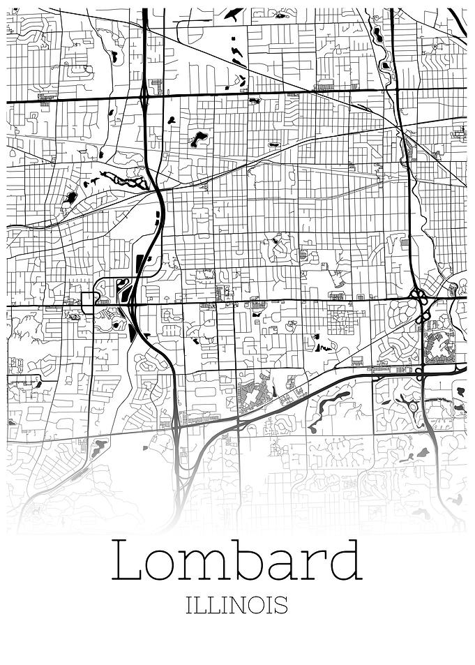 Lombard Ilionois city map