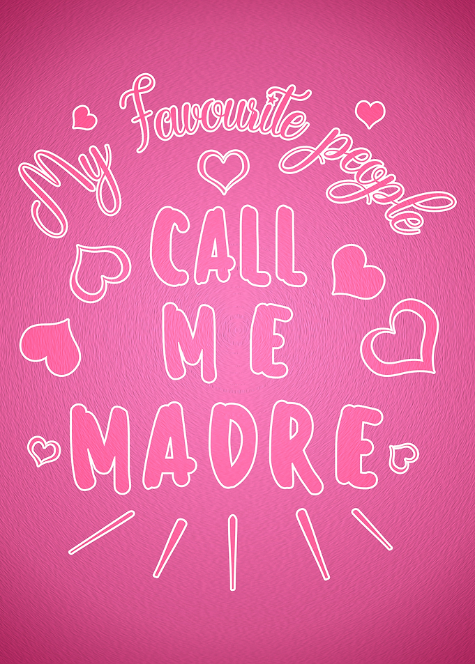 Madre line art drawn quote
