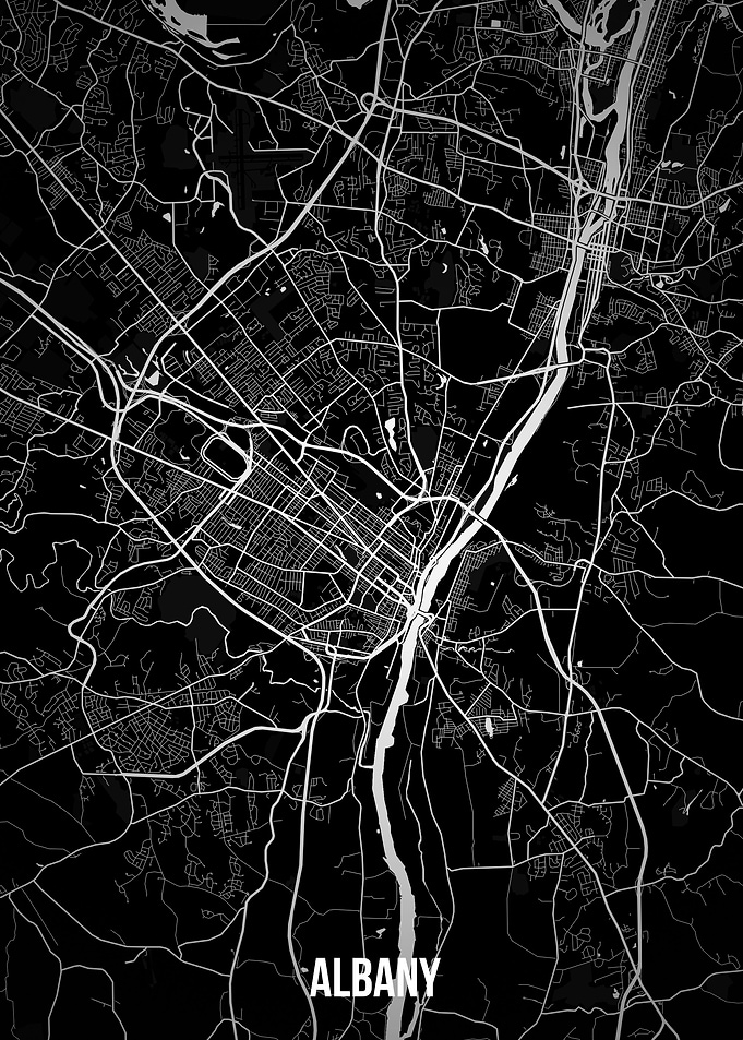 Albany dark map