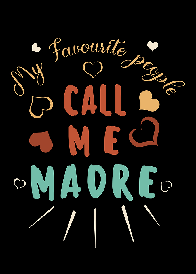 Madre colorful hand drawn
