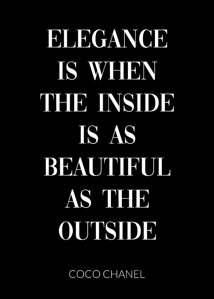 Coco Chanel Quote Elegance
