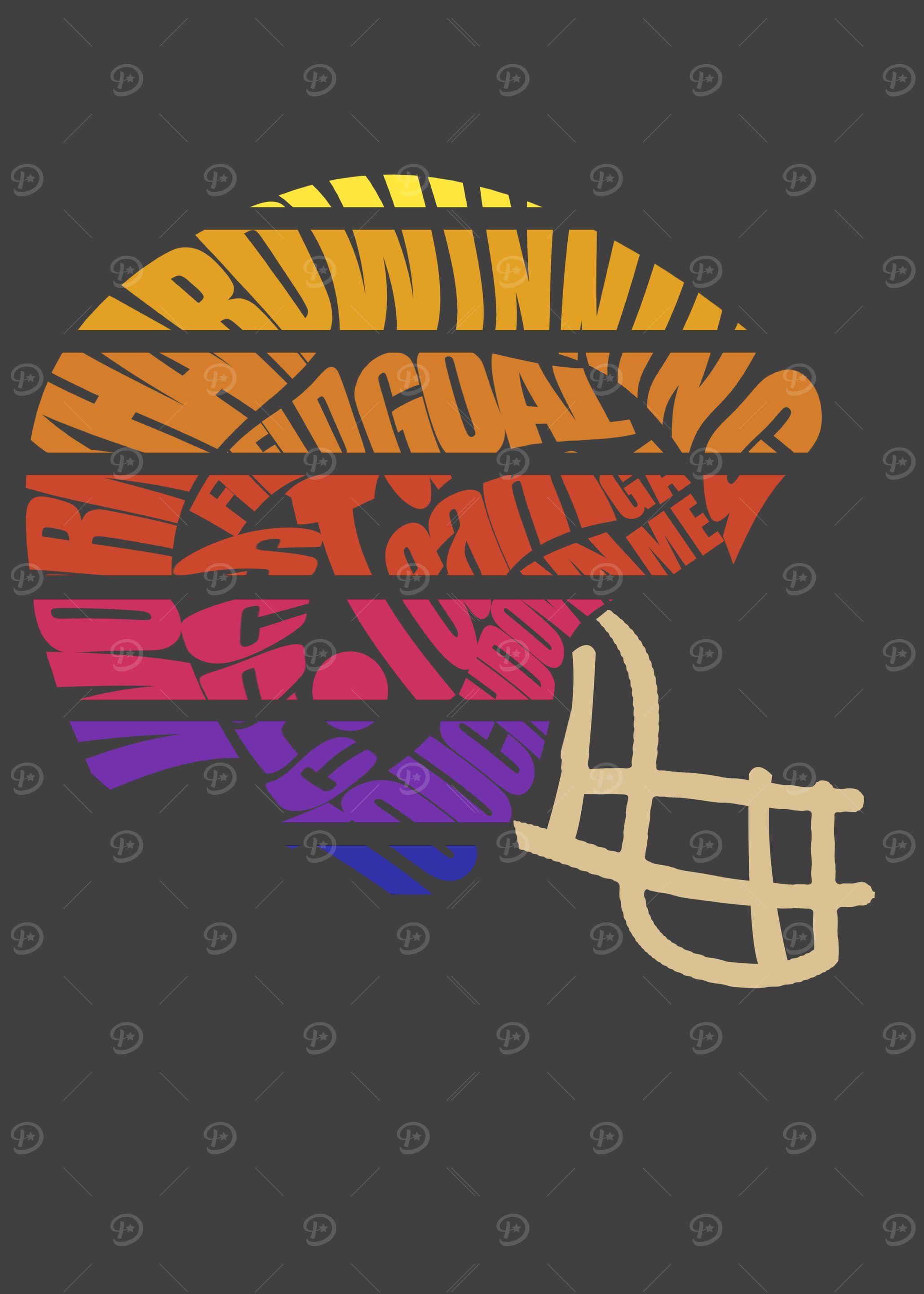 Coloured Football helmet