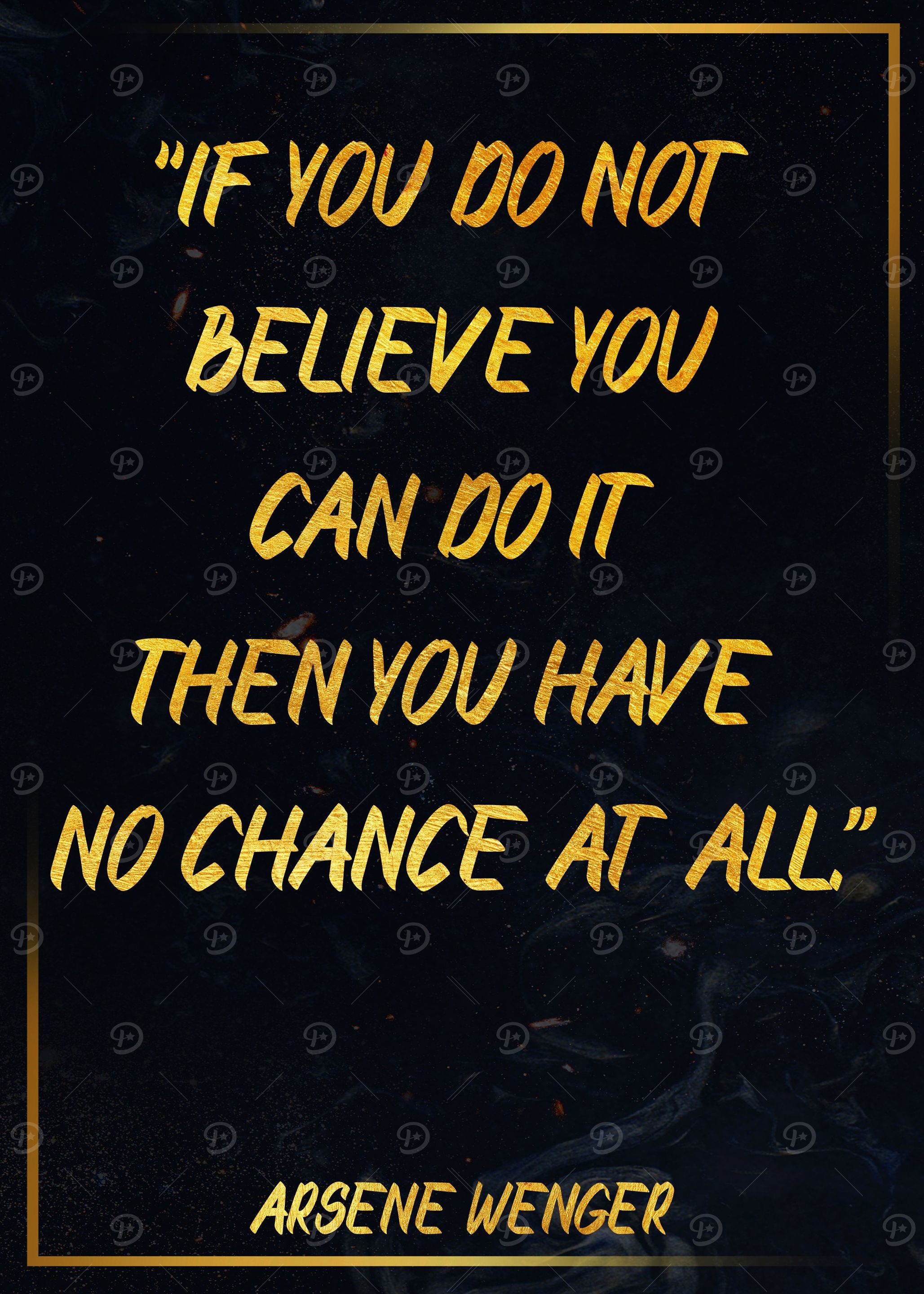 ARSENE WENGER Gold Quote
