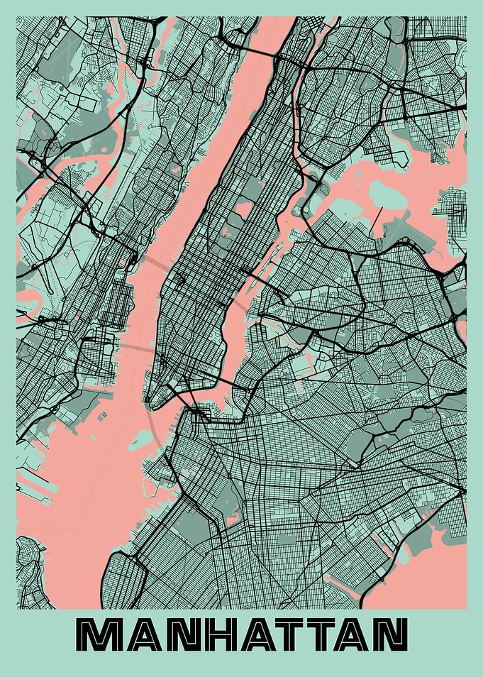 Manhattan Peony City Map