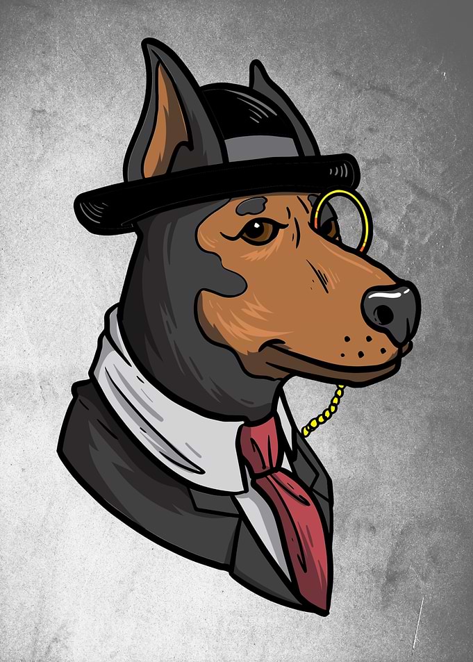 Doberman pinscher dog