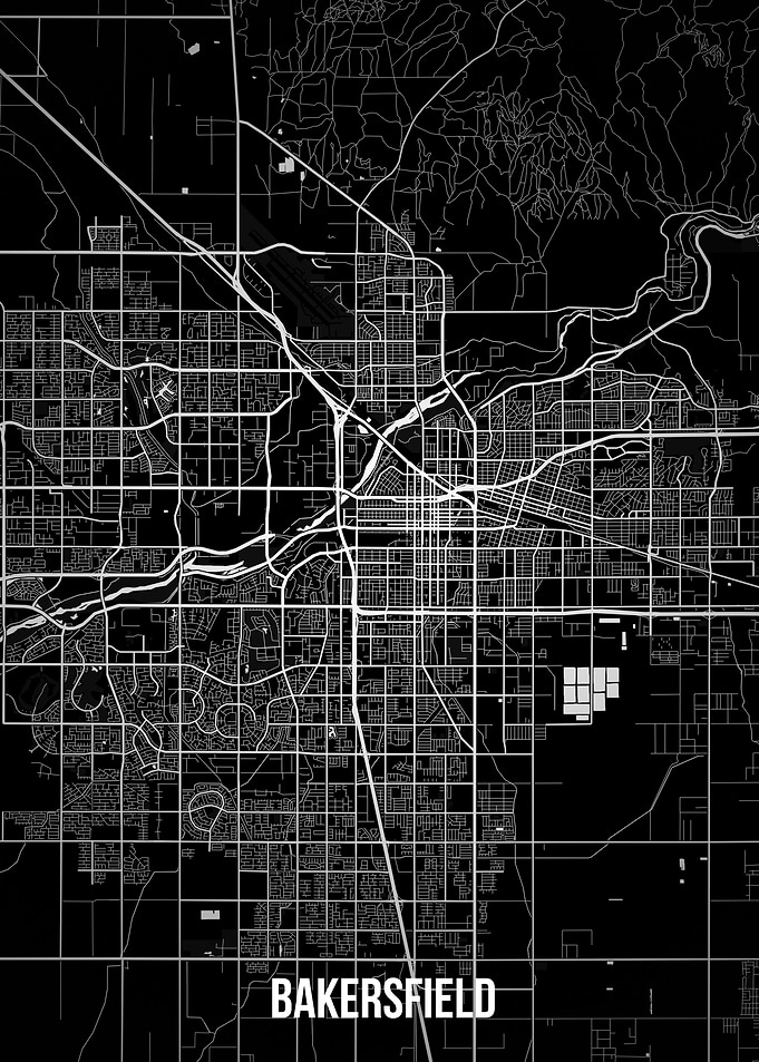 Bakersfield dark map