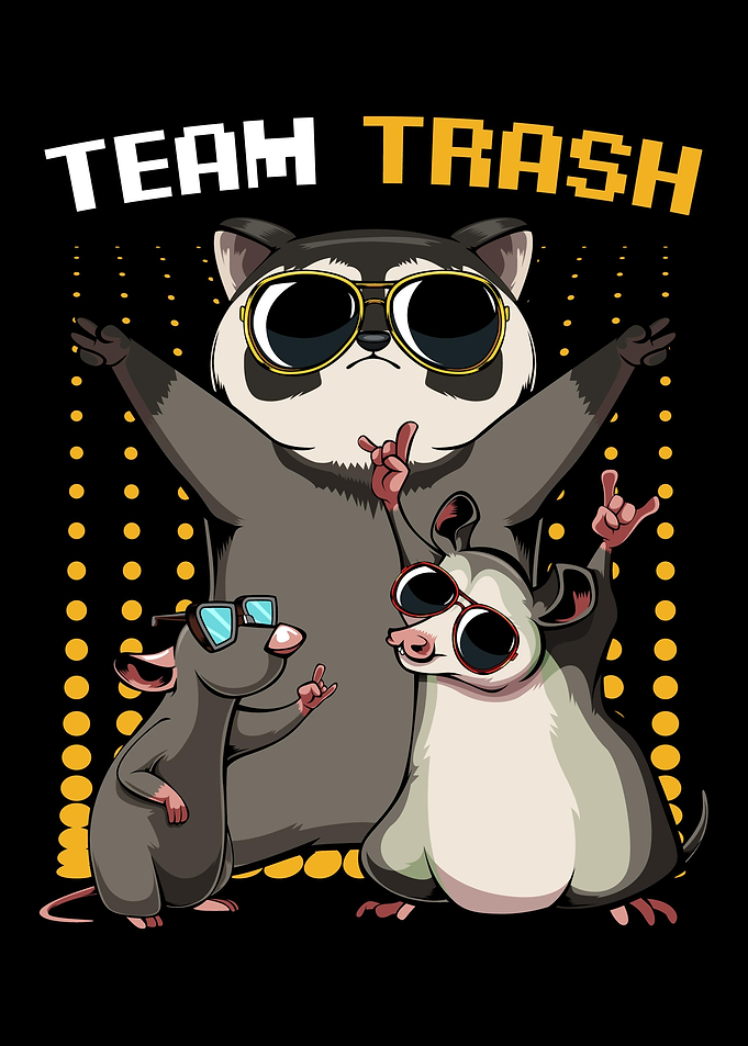 Trash Opossum Raccoon Rat