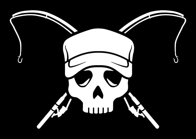 Fishing rod skull