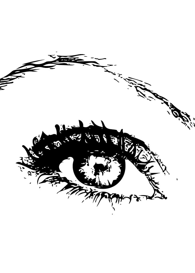Black and white eye