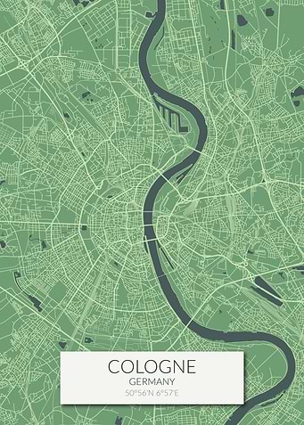 Cologne Map Green
