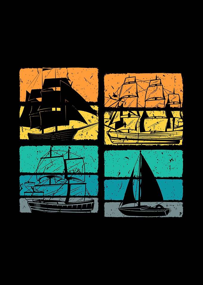 Vintage Segelboote Retro