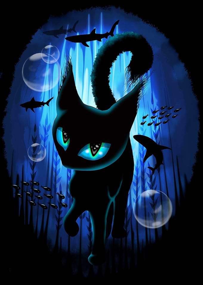 Aquaticat Surreal Cat