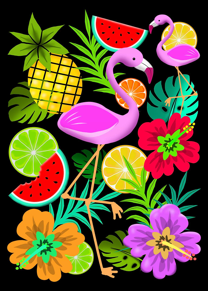 Flamingo Summer Pattern
