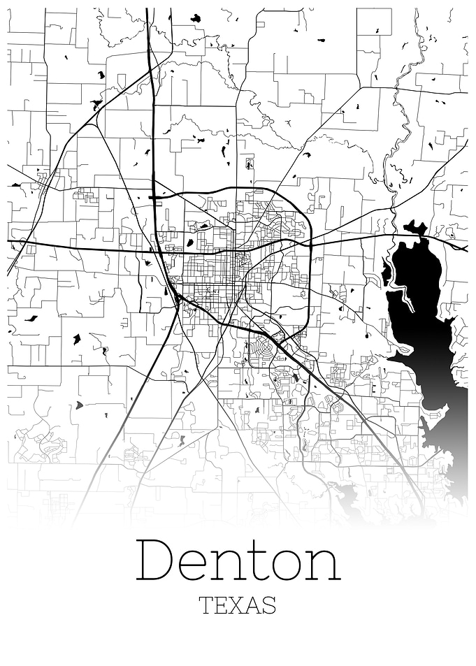 Denton Texas city map