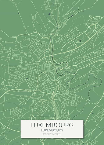 Luxembourg Map Green
