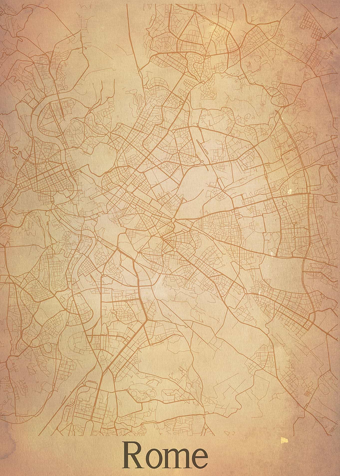 Rome Italy City Map