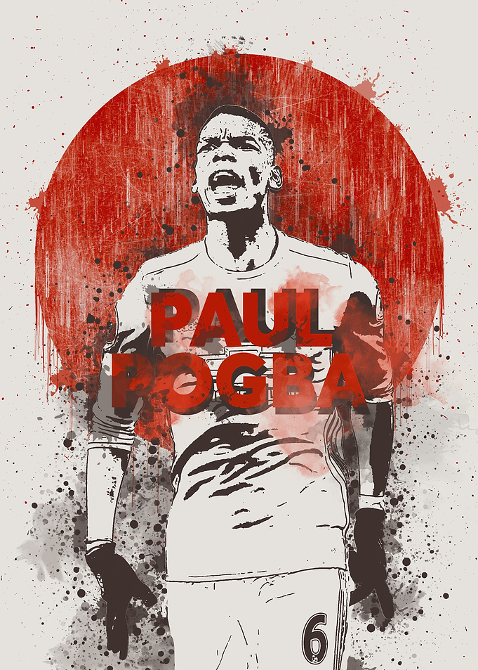 paul pogba in painting art