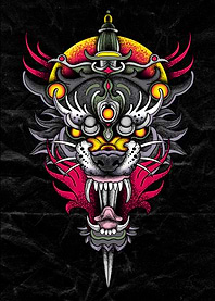 wolf neotraditional tattoo