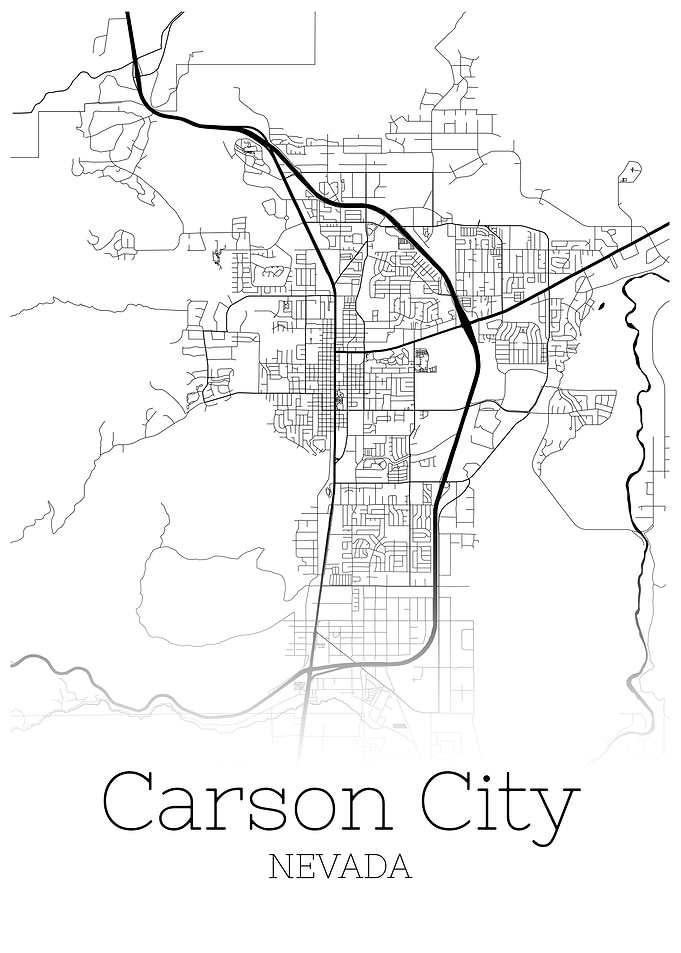 Carson City Nevada map